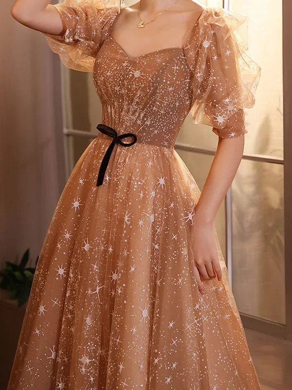 Airchics Robe De Cocktail Longue Femme Couleur Champagne