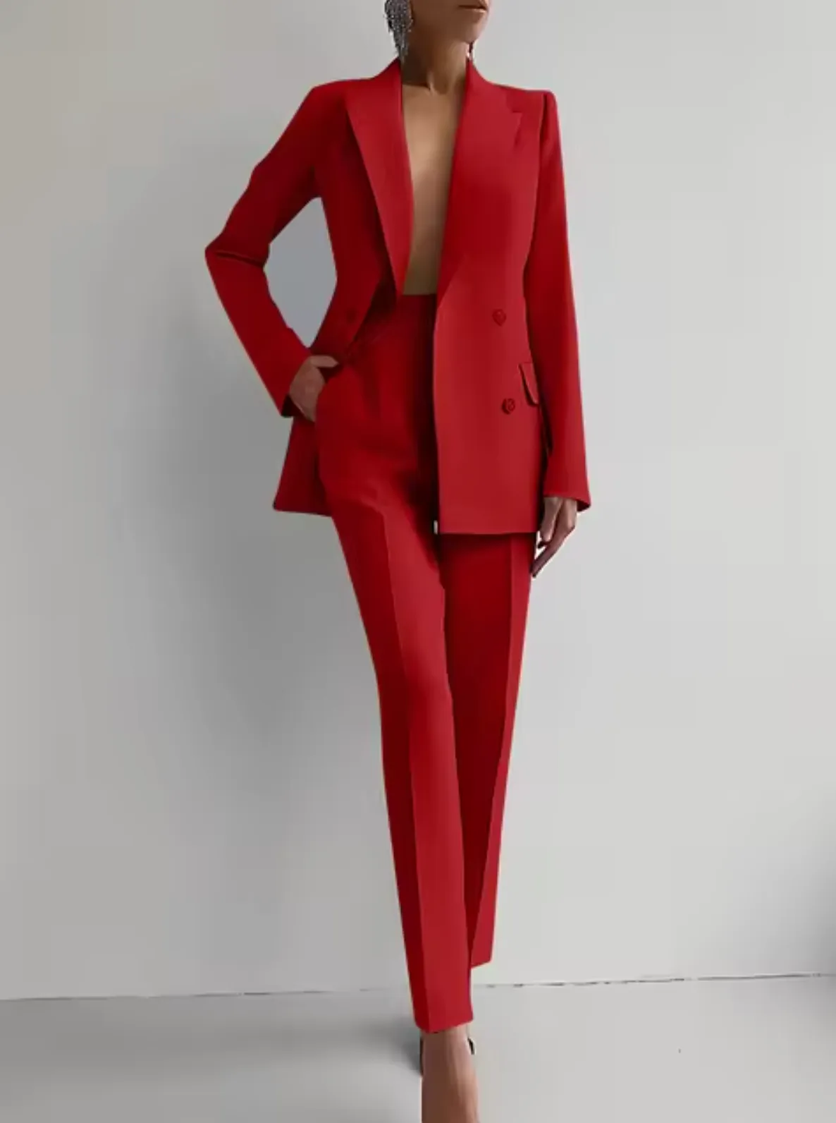Alice | Ensemble veste et pantalon à plis