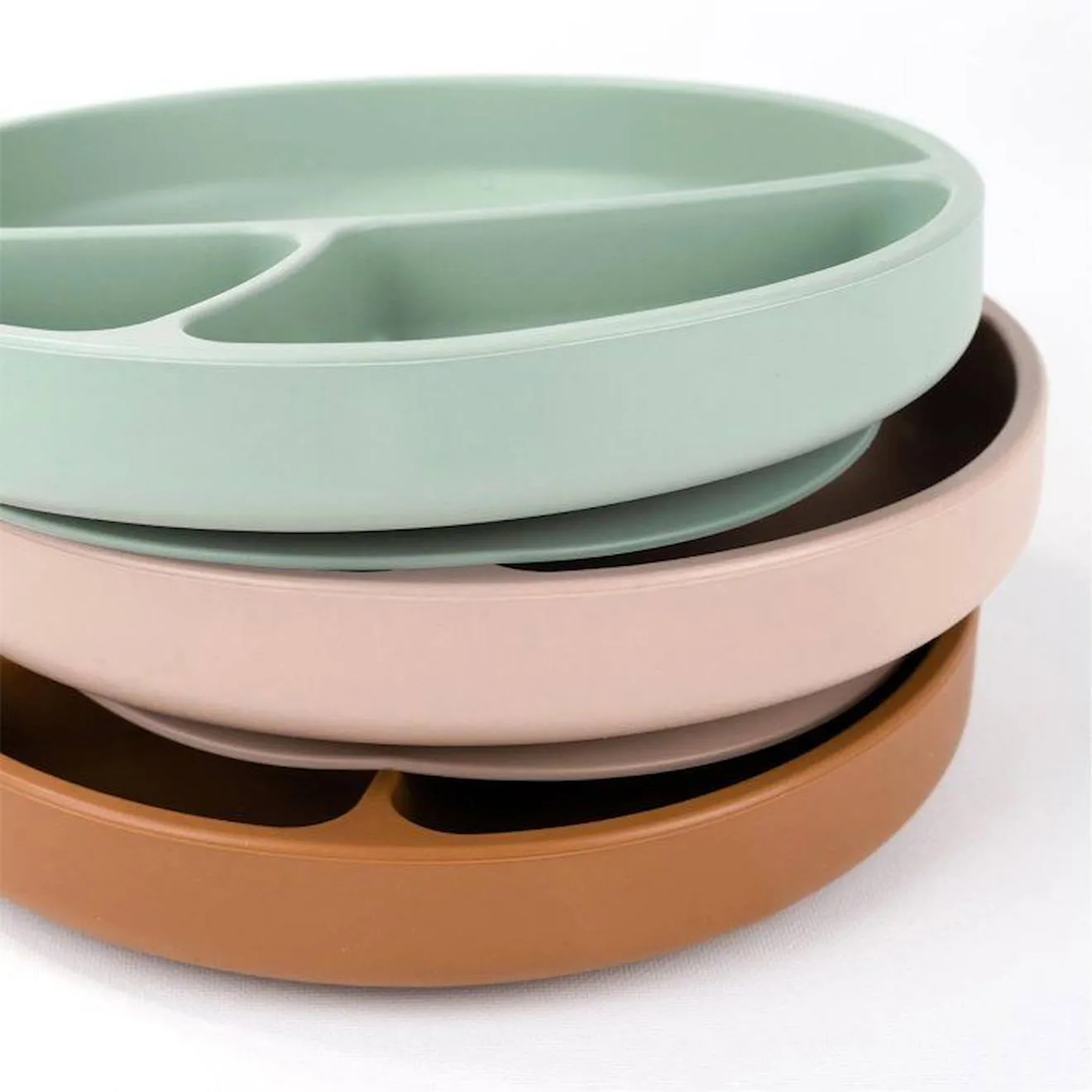 Assiette bébé à ventouse en silicone - Bleu Marine bleu - Minikoioi