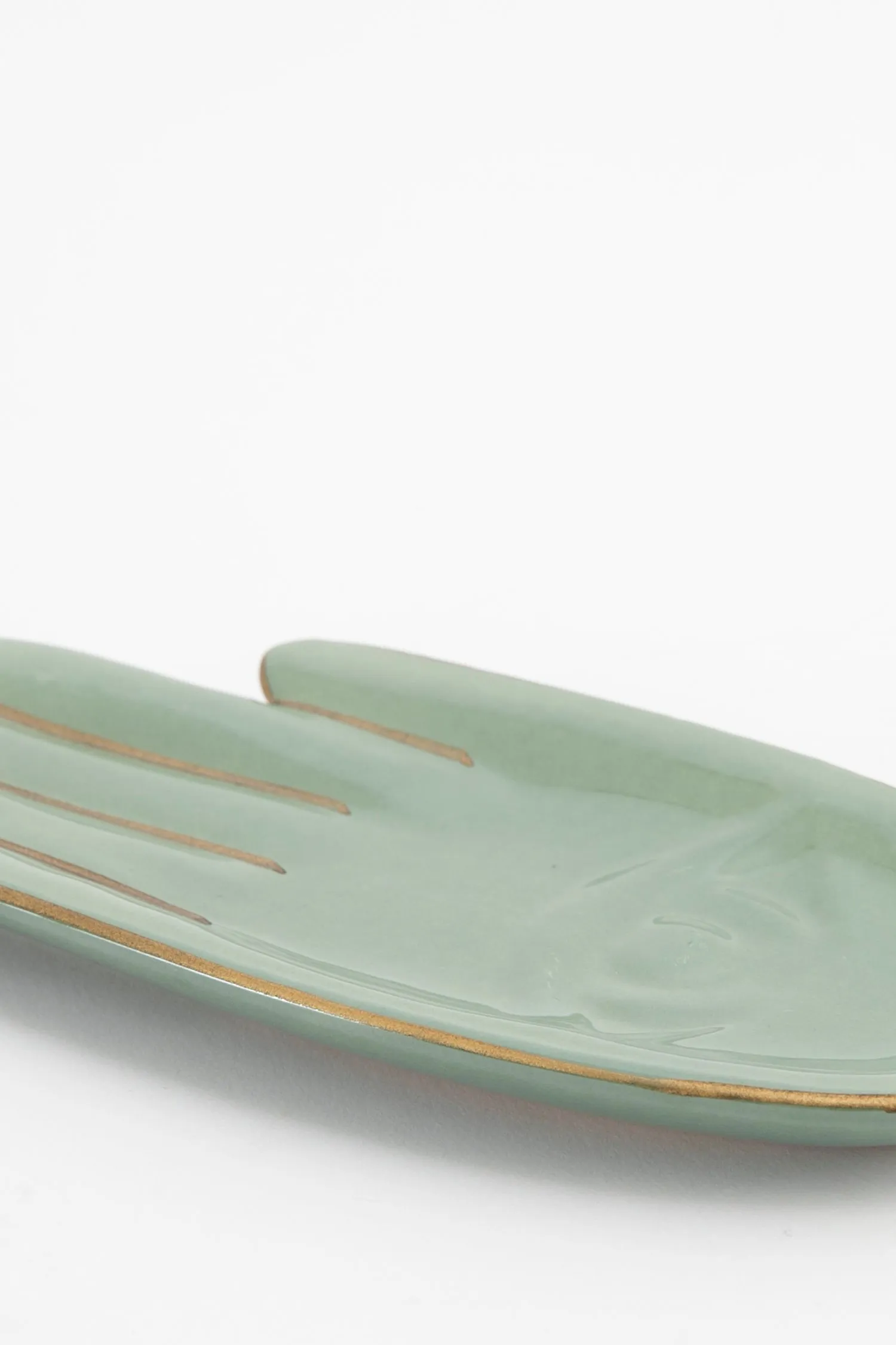 Assiettes à gâteau main - vert
