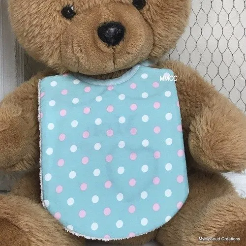 Bavoir bébé col claudine brodé mon petit coeur