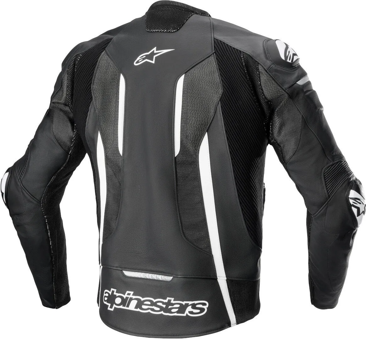 BLOUSON CUIR ALPINESTARS FUSION BLANC NOIR GREY
