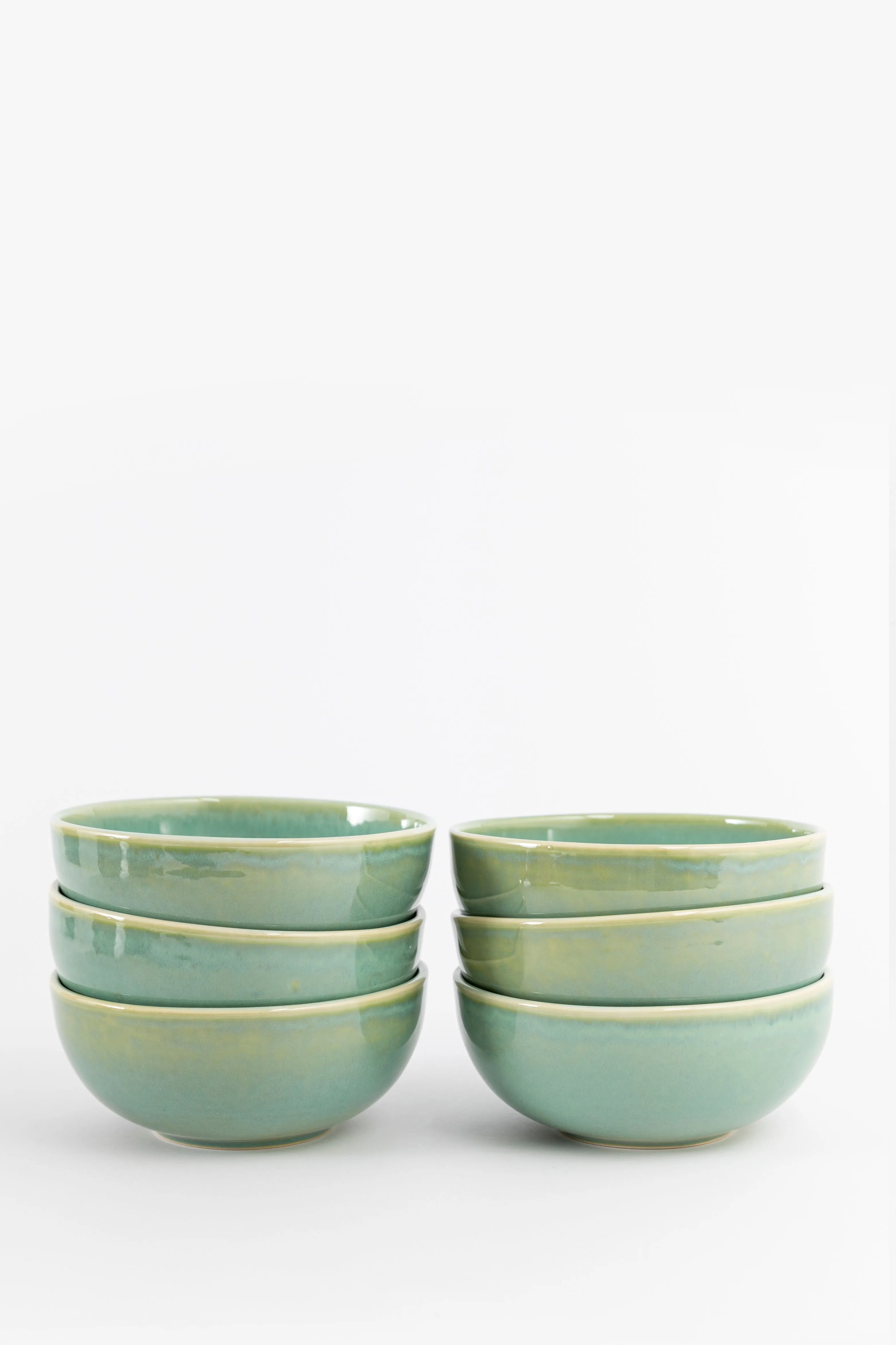 Bols en céramique brillante - vert