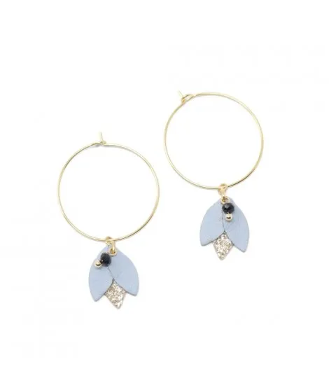 Boucles Koura - Bleu pastel