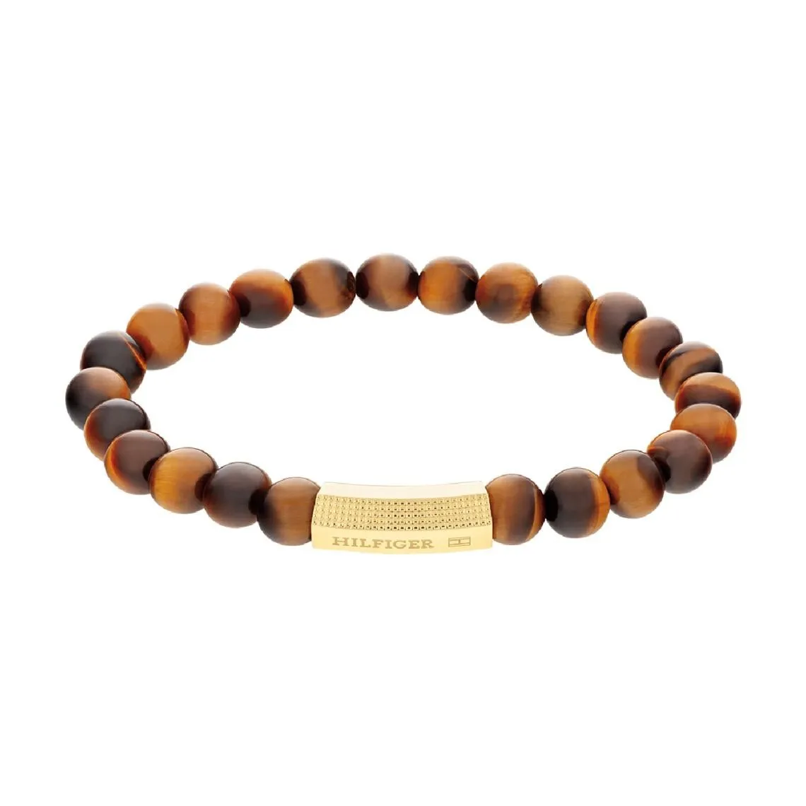 Bracelet Homme Tommy Hilfiger Beads - 2790582 Acier Doré, Marron Ajustable Circonference Interieure :  180Mm | 3 Suisses