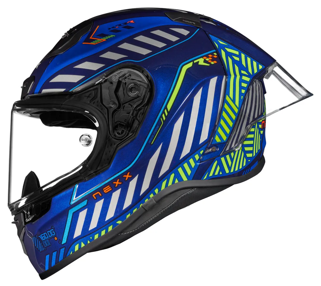 Casque Nexx X.R3R Out Brake bleu indigo, intégral moto sportive
