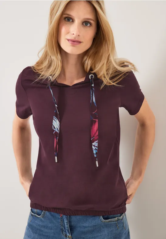 CECIL T-shirt avec cordon coulissant imprimé 