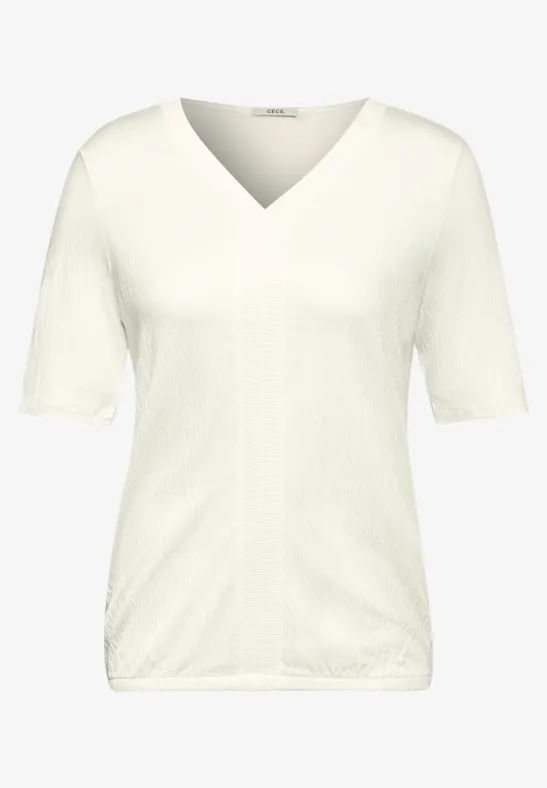 CECIL T-shirt en seersucker 