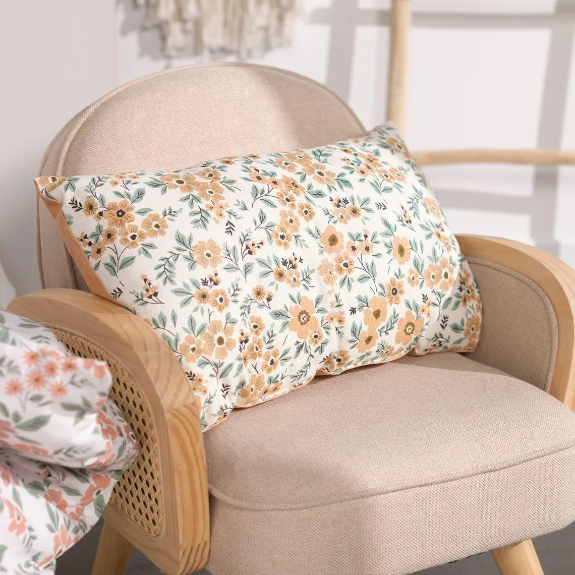 Coussin Blanc Coton LIBERTY | 3 Suisses