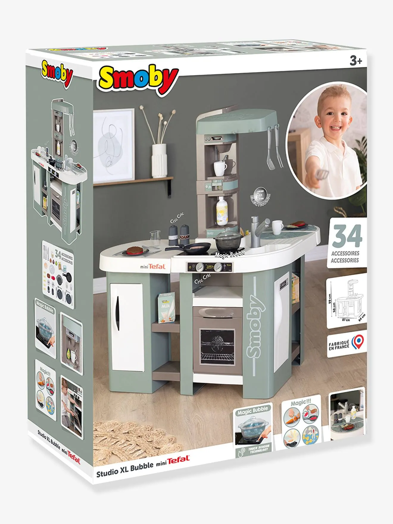 Cuisine Tefal XL Studio Bubble - SMOBY blanc - Smoby