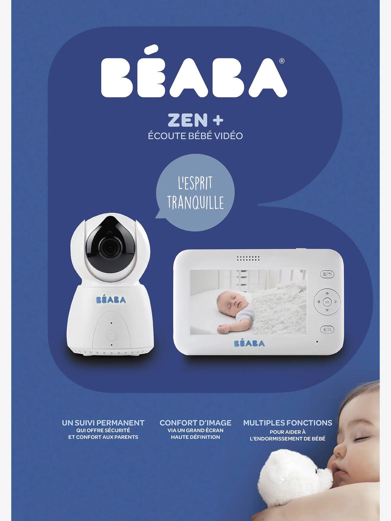 Ecoute-bébé vidéo Zen+ BEABA blanc - Béaba