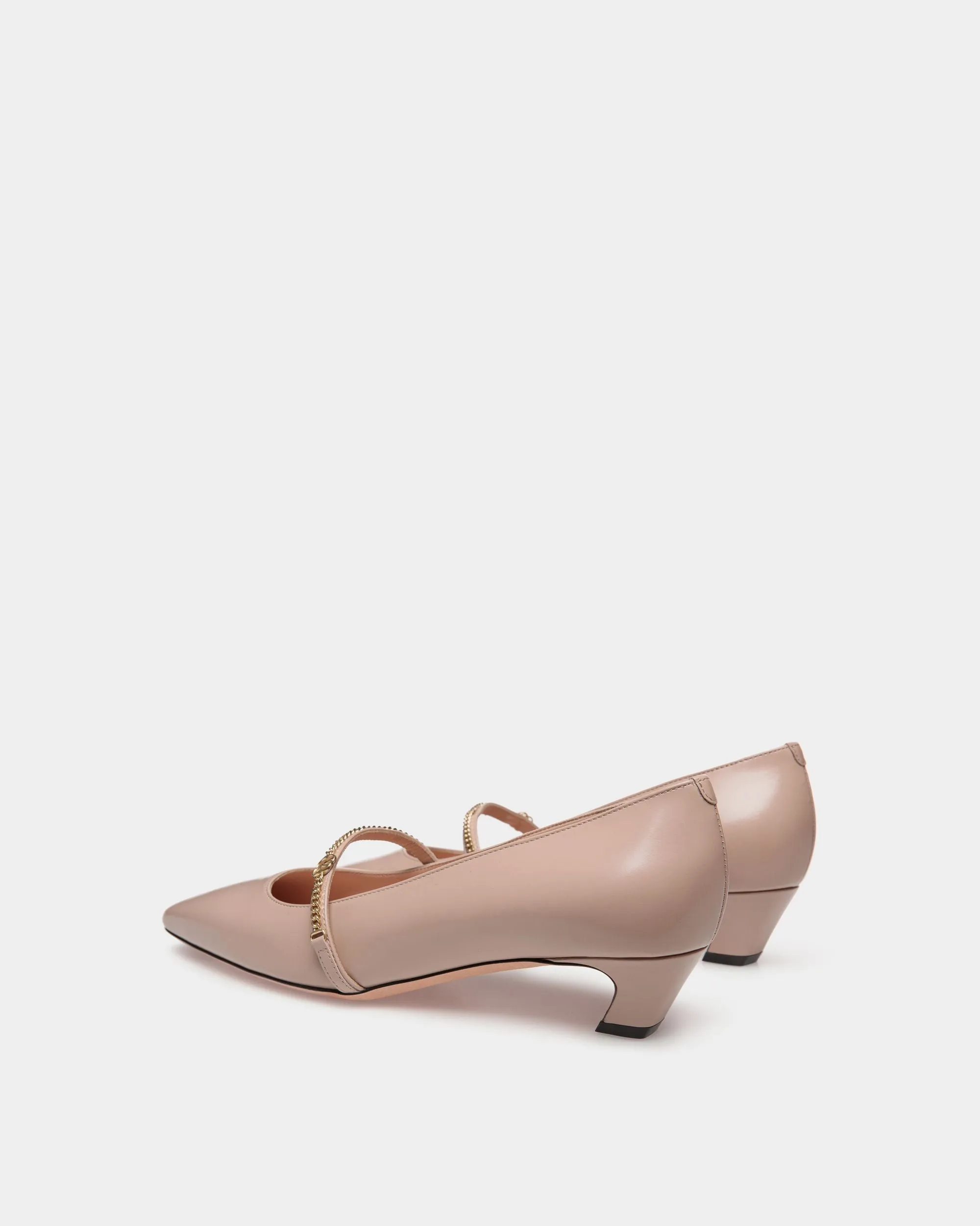 Escarpin Baby Sylt En Cuir Brossé Beige Clair