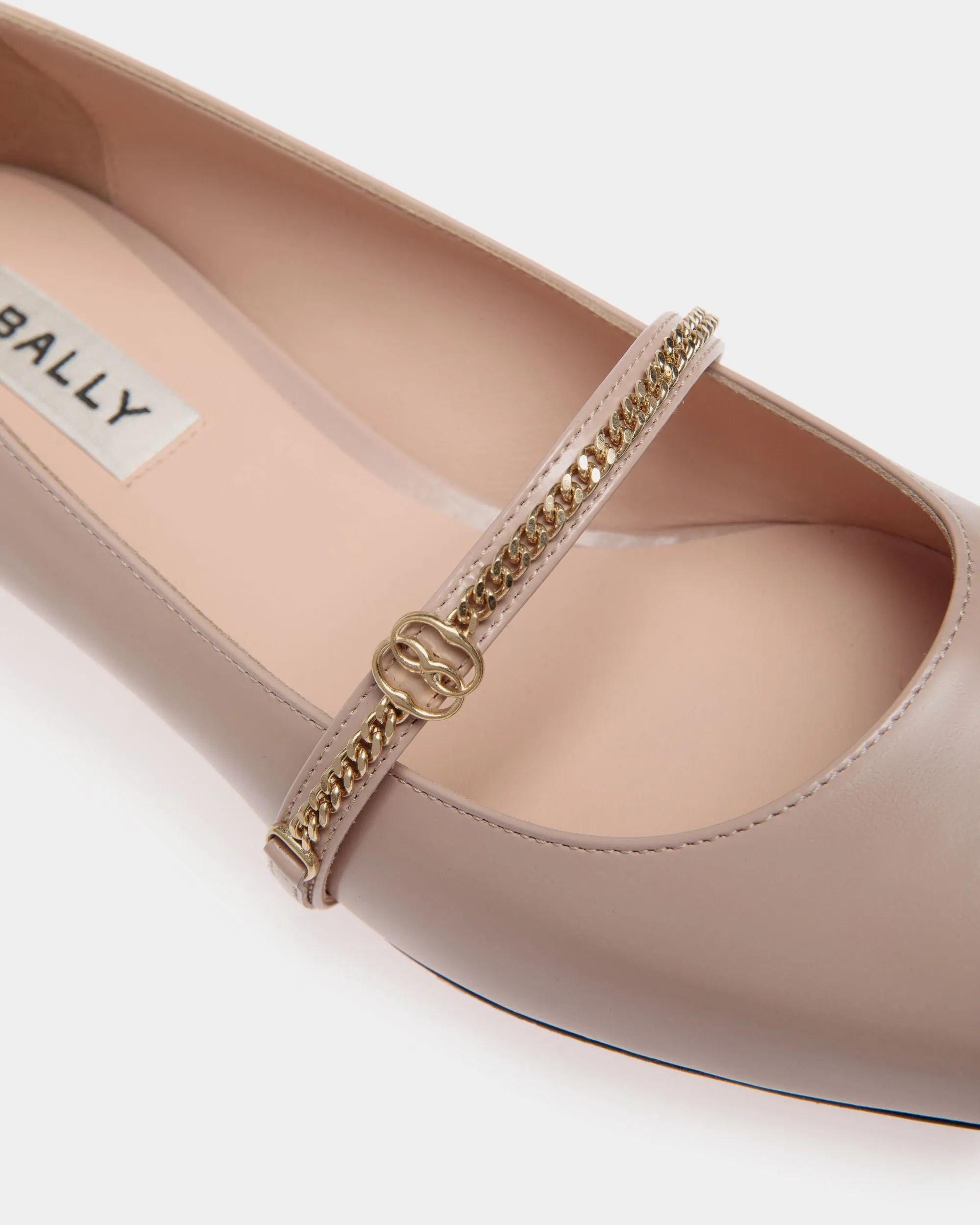 Escarpin Baby Sylt En Cuir Brossé Beige Clair
