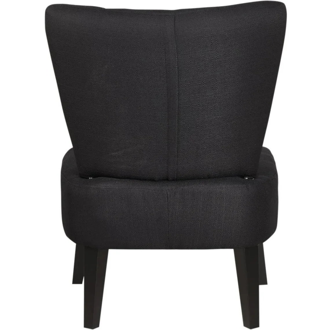 Fauteuil CAGE Noir Bois et Tissu | 3 Suisses
