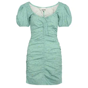 Ganni Robe bleu clair à fleurs