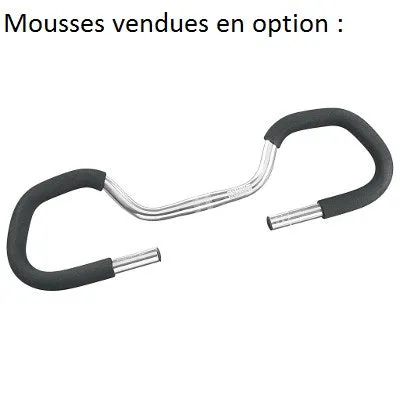 Guidon vélo multi positions en alu argent
