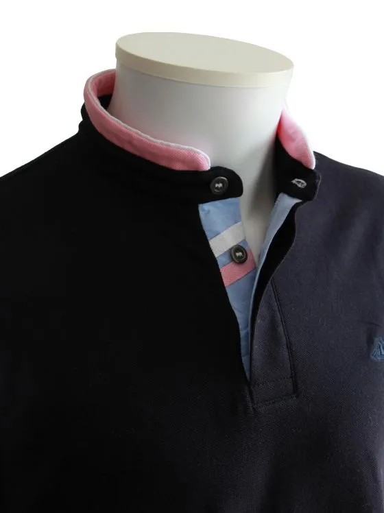 GUILLEC NAVY polo homme col mao CAP MARINE