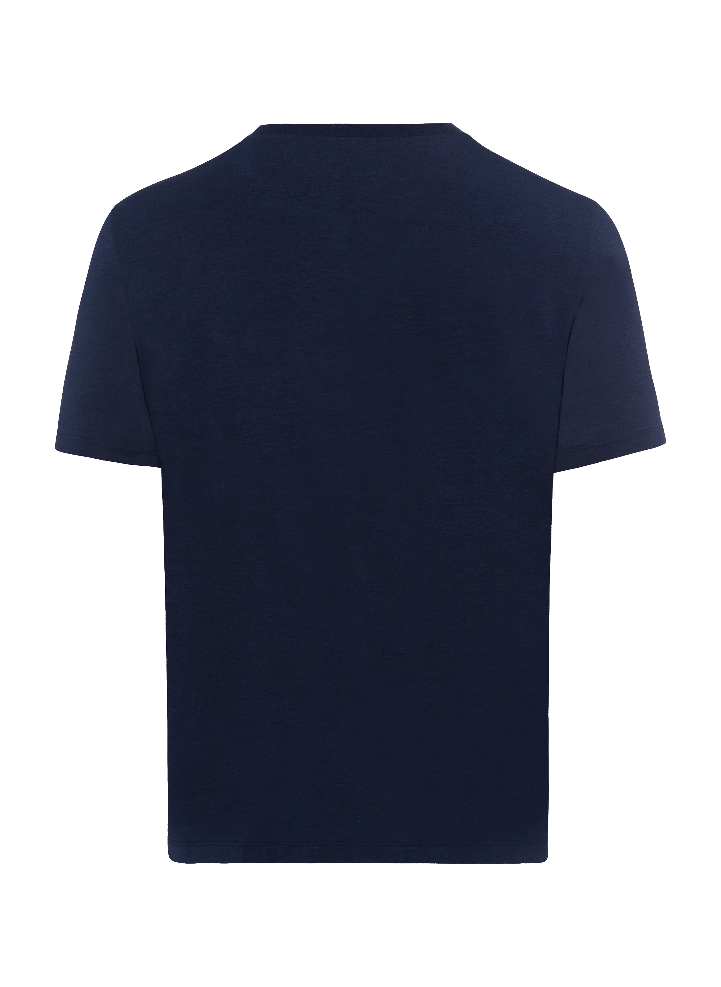 HANRO  T-shirt col V en viscose - Bleu