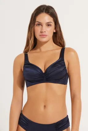 Haut de Maillot Balconnet Rembourré Shiny Bleu Mer - Tezenis