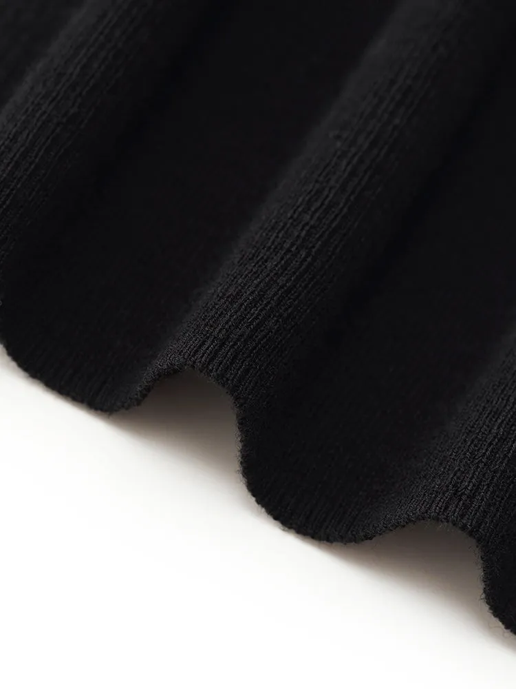 Haut en tricot perlé en laine lavable en machine pour femmes