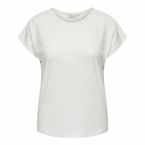 Haut manches courtes col rond détails broderie Femme ONLY CARMAKOMA à
