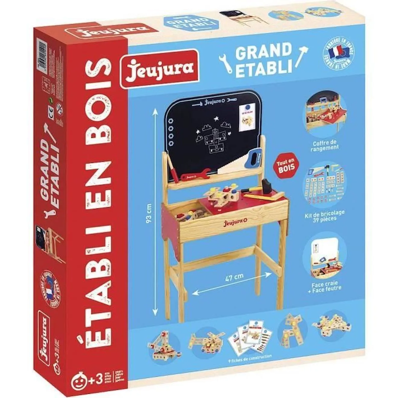 JEUJURA Grand établi en bois beige - JeuJura