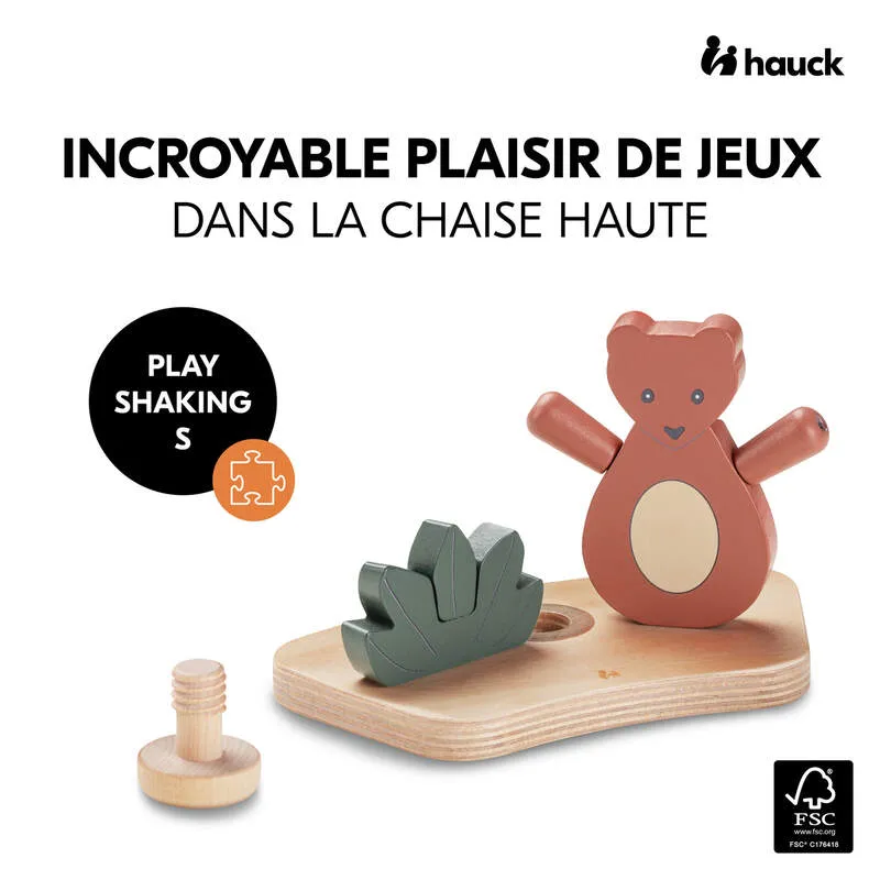 Jouet en bois pour chaise haute Hauck Play Shaking S Bear