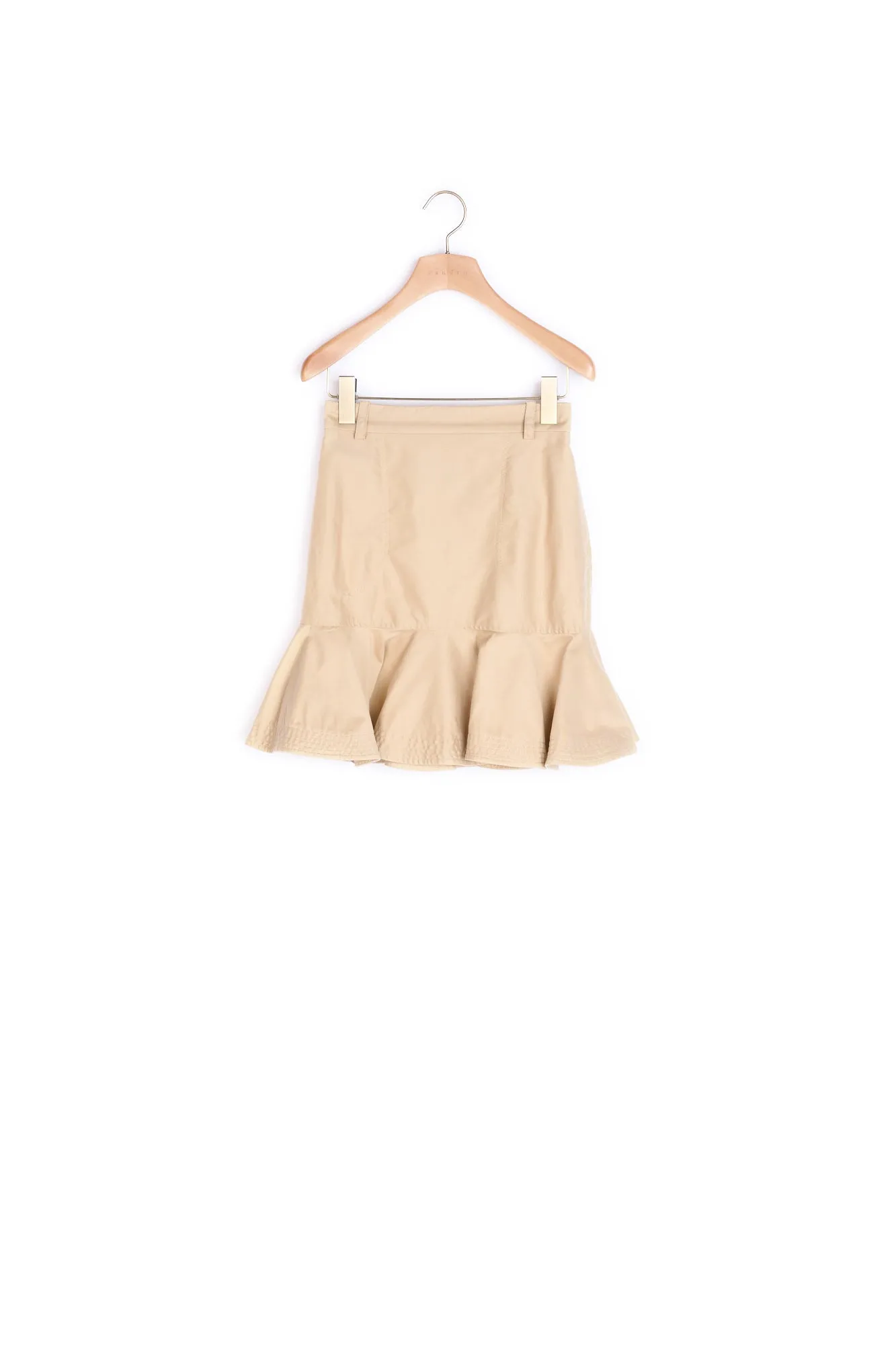 Jupe courte en gabardine de coton