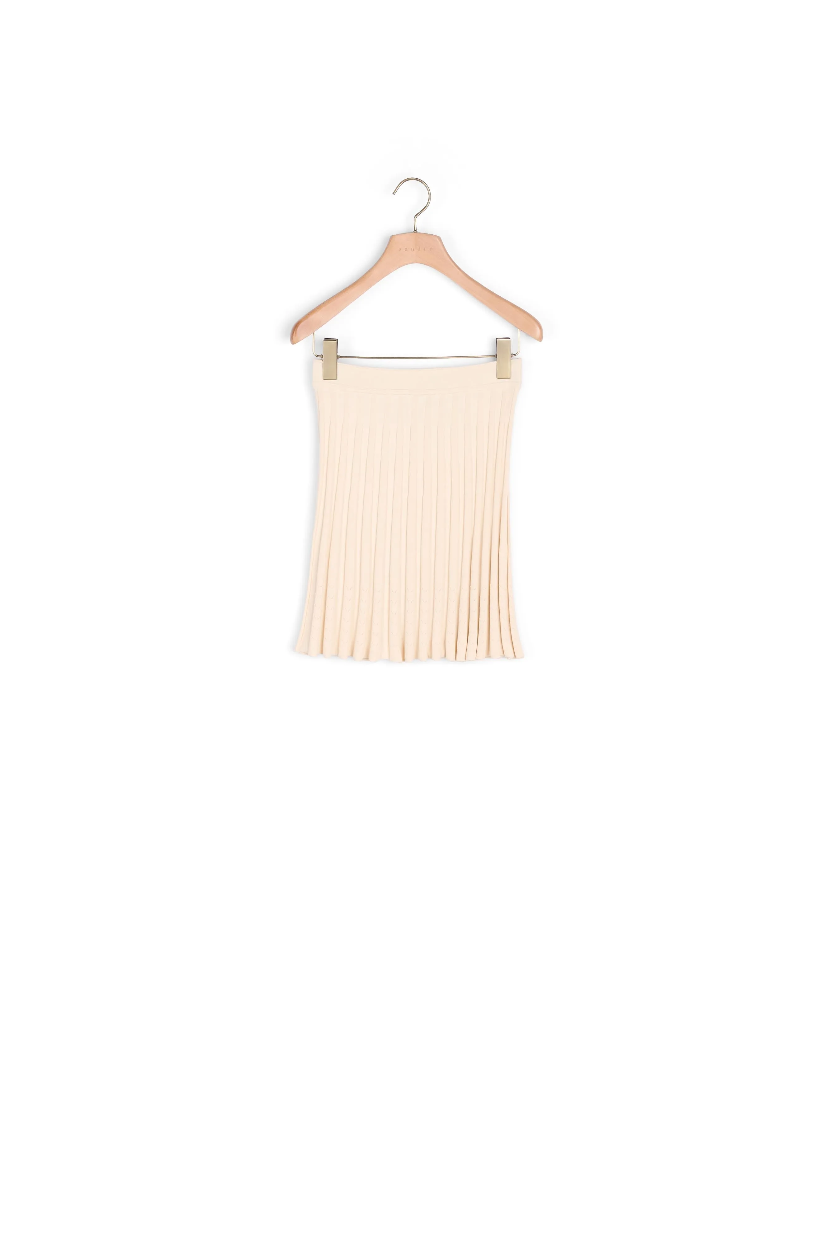 Jupe courte en maille plissée