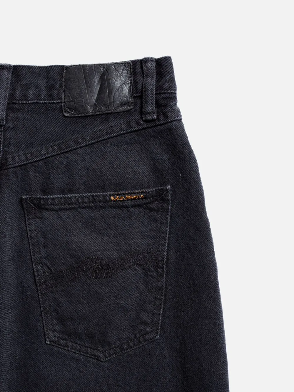 Jupe longue en denim de coton bio | noir "anna denim skirt black" femme
