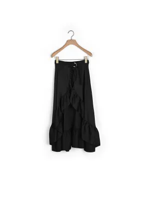 Jupe-short asymétrique et volantée