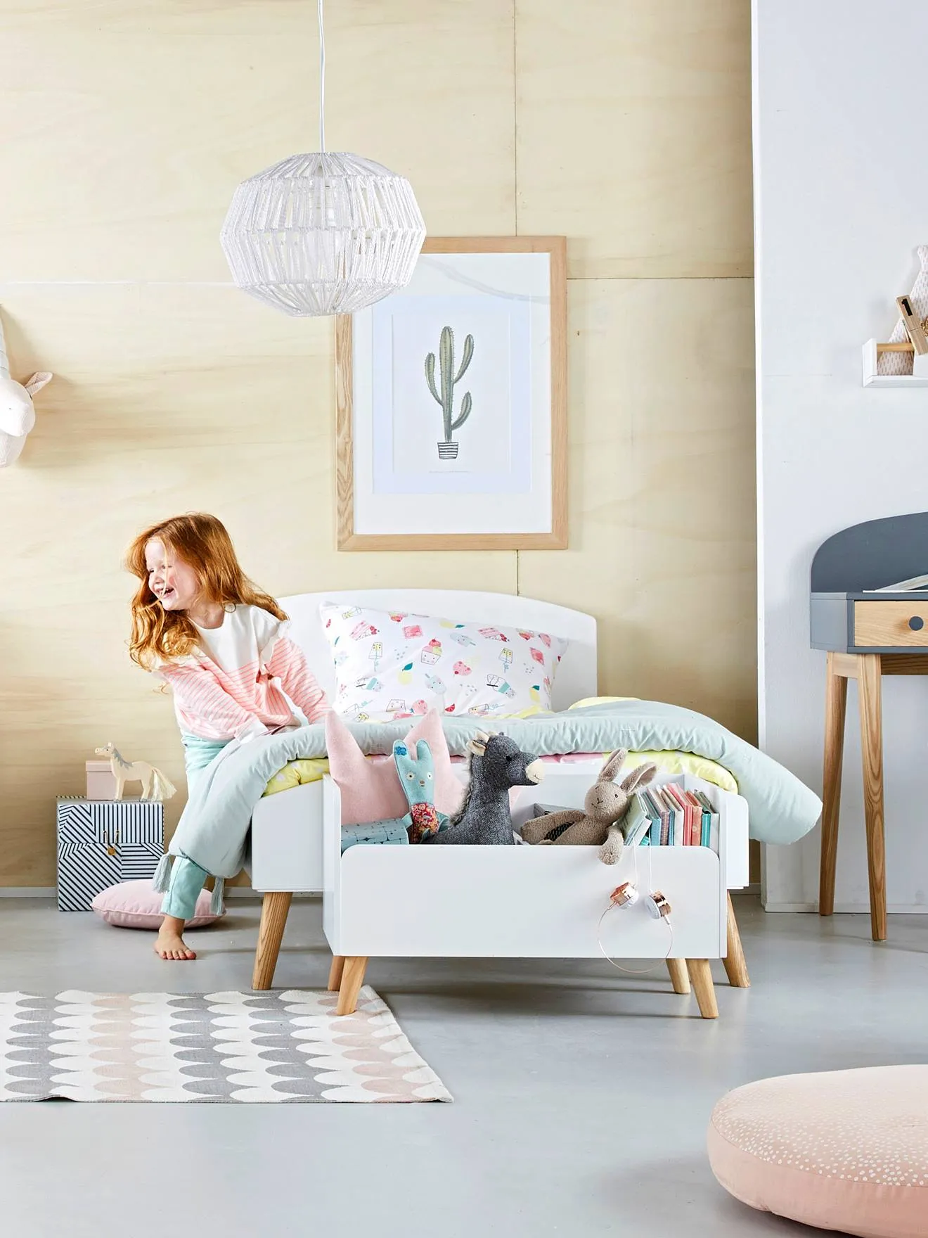 Lit évolutif enfant LIGNE CONFETTI blanc - Vertbaudet