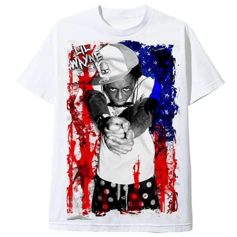 MAGIC CUSTOM - T-SHIRT BLANC LIL WAYNE MAGIC FLAG
