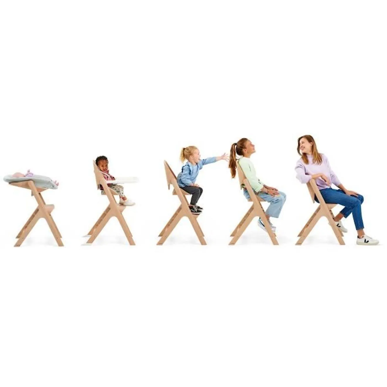 MAXI COSI Nesta Chaise haute bois évolutive, De la naissance à 99 ans, Natural beige - 