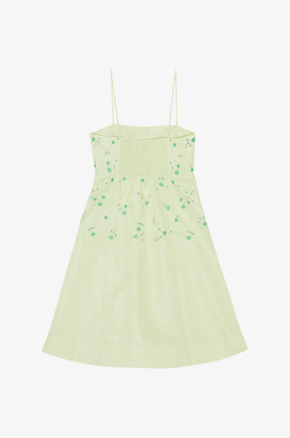 Mini robe à bretelles brodée de fleurs