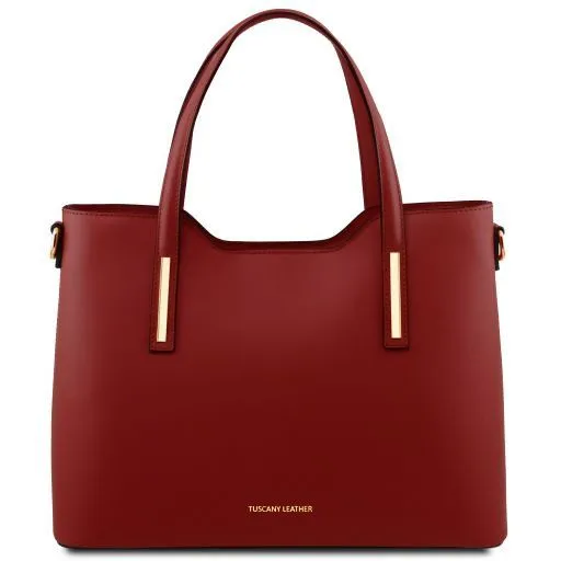 Olimpia Sac Cabas en Cuir Rouge TL141412