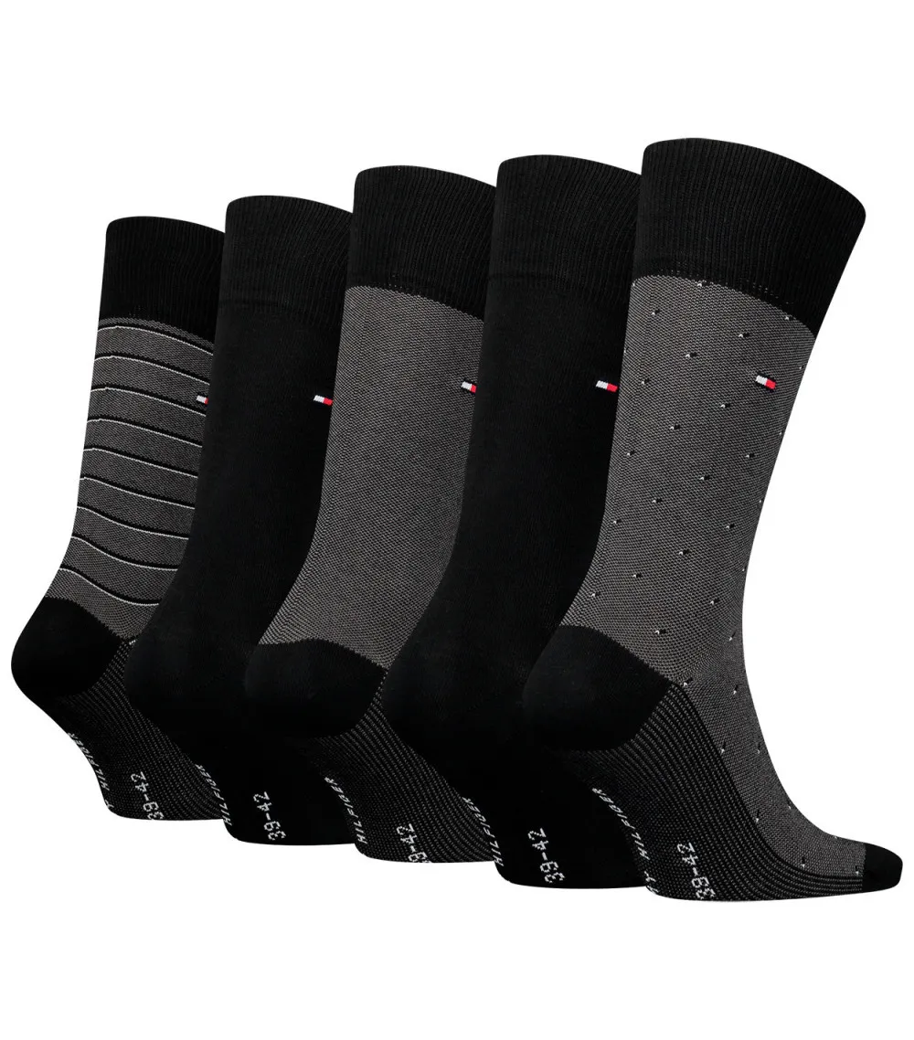 Paires de chaussettes Tommy Hilfiger noires, lot de 5 