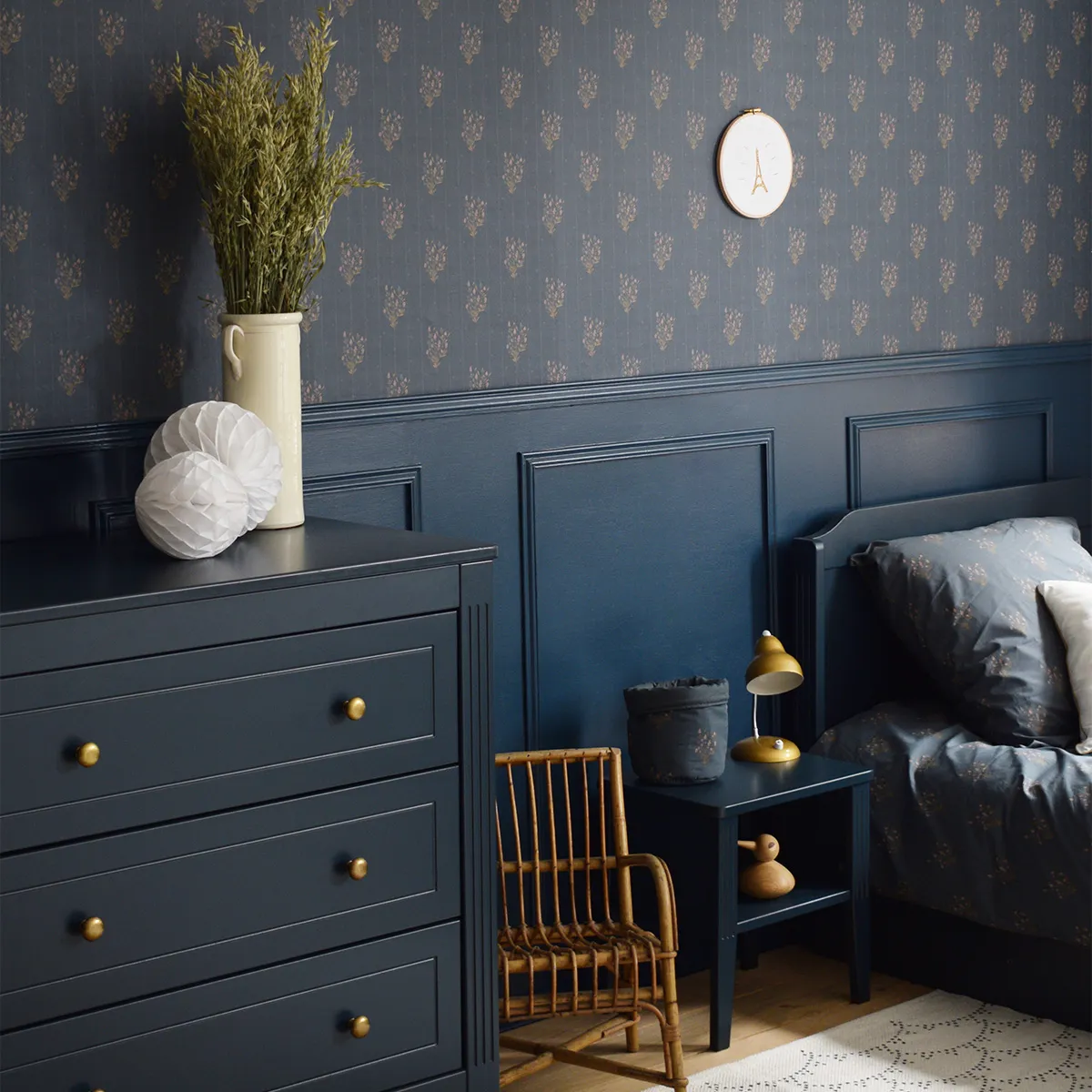 Papier Peint - Madeleine Bleu Prestige