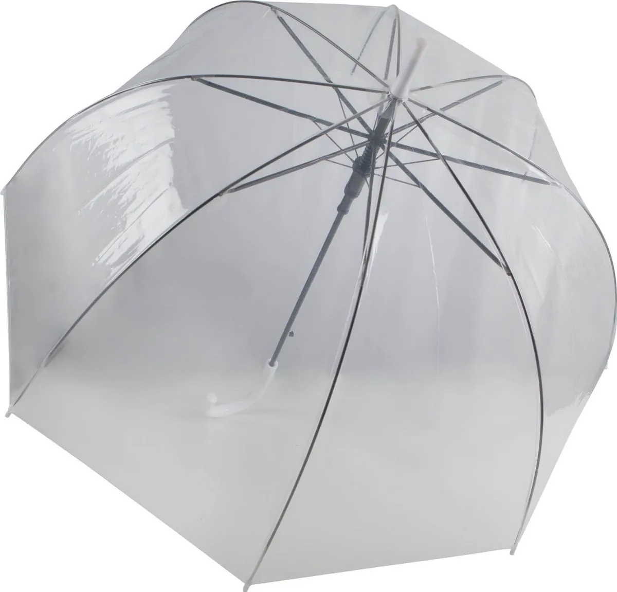 Parapluie canne transparent - KI2024  - blanc 