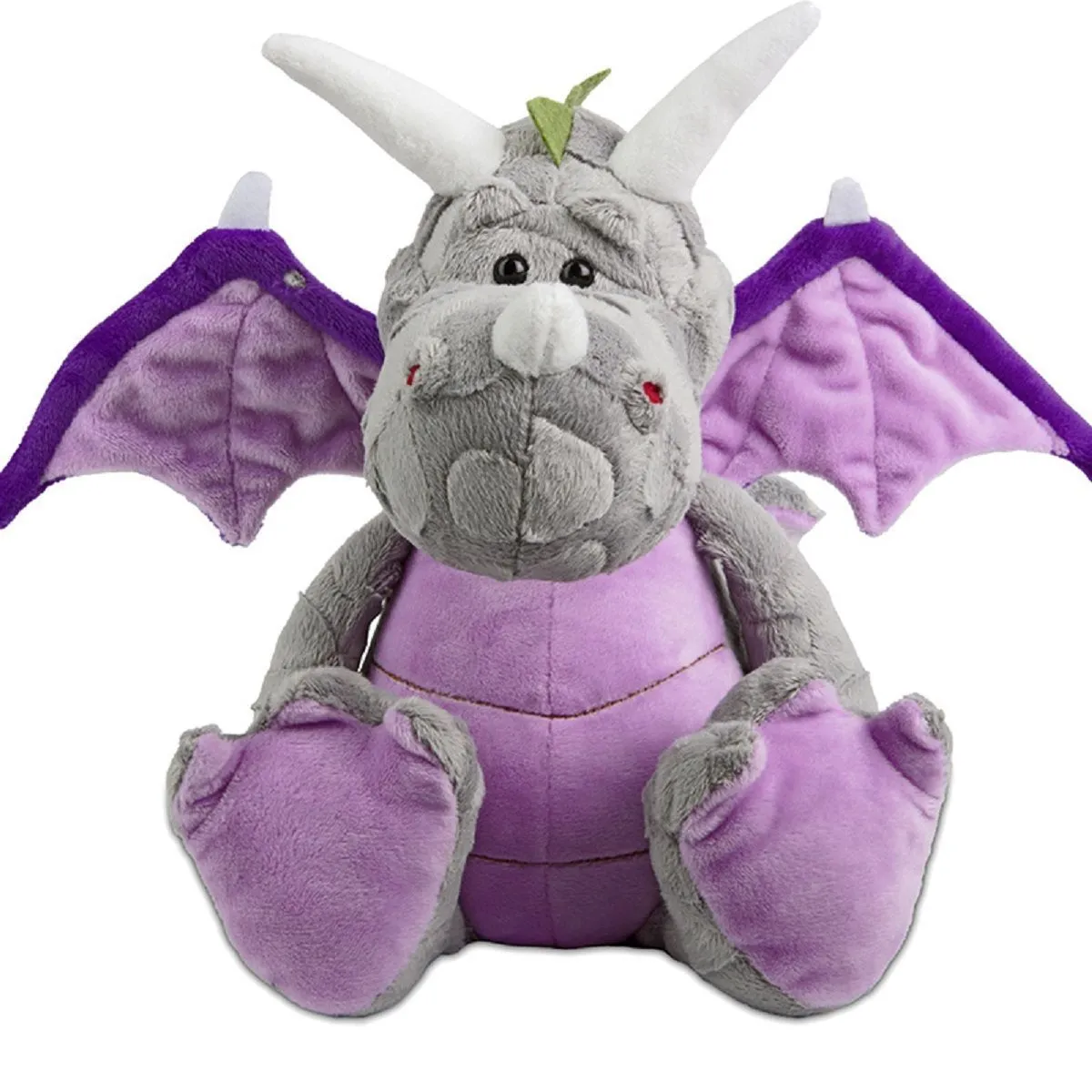 Peluche dragon 60890 violet gris et blanc 
