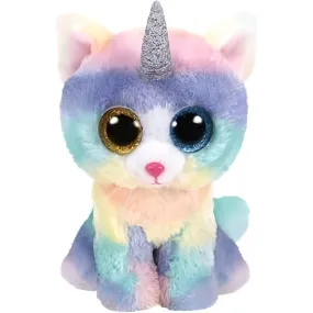 Peluche - TY - Heather Le Chat - Bleu Rouge - 15 cm - Mixte bleu - Ty