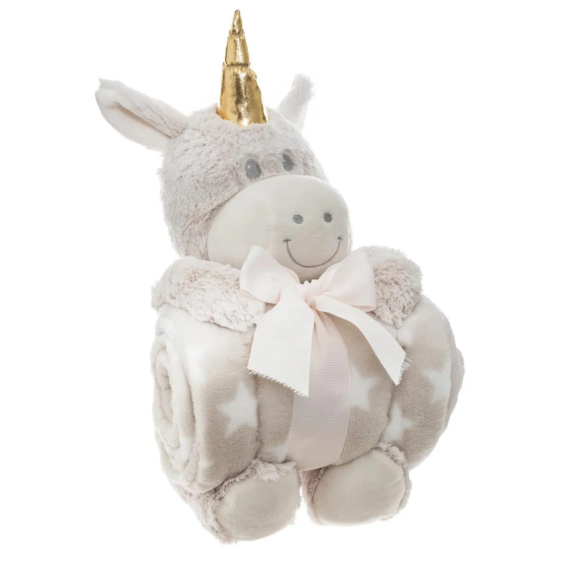 Plaid et Peluche Licorne Beige | 3 Suisses