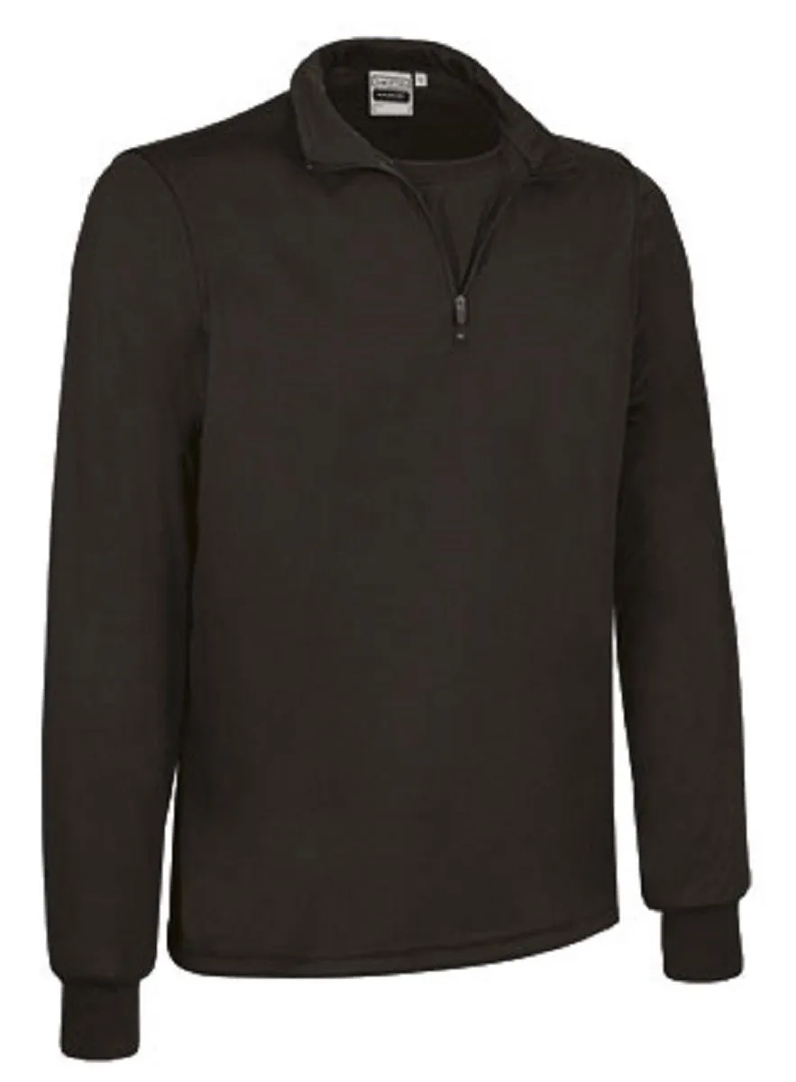 Polo col zippé - Homme - réf NAIROBI - noir 