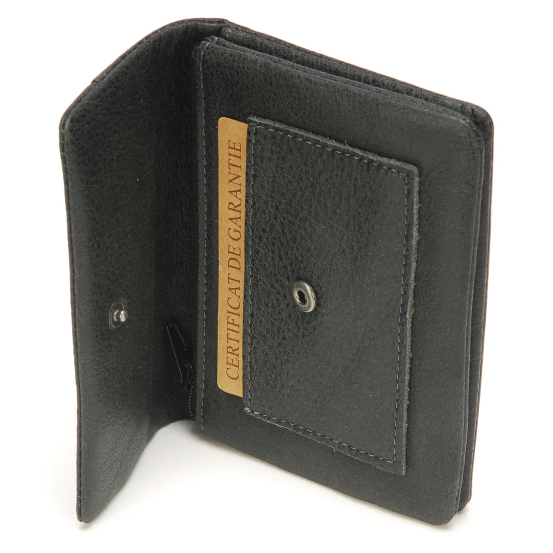 Porte-monnaie à rabat Homme Noir - Arthur & Aston en cuir | 3 Suisses