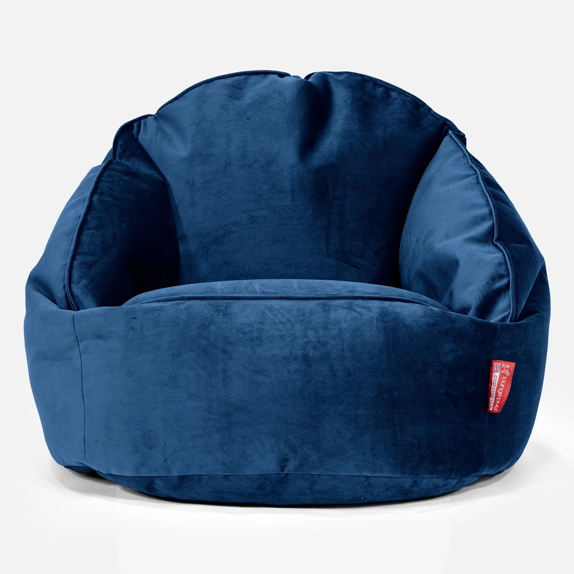 Pouf Chaise Bubble - Velours Bleu Marine