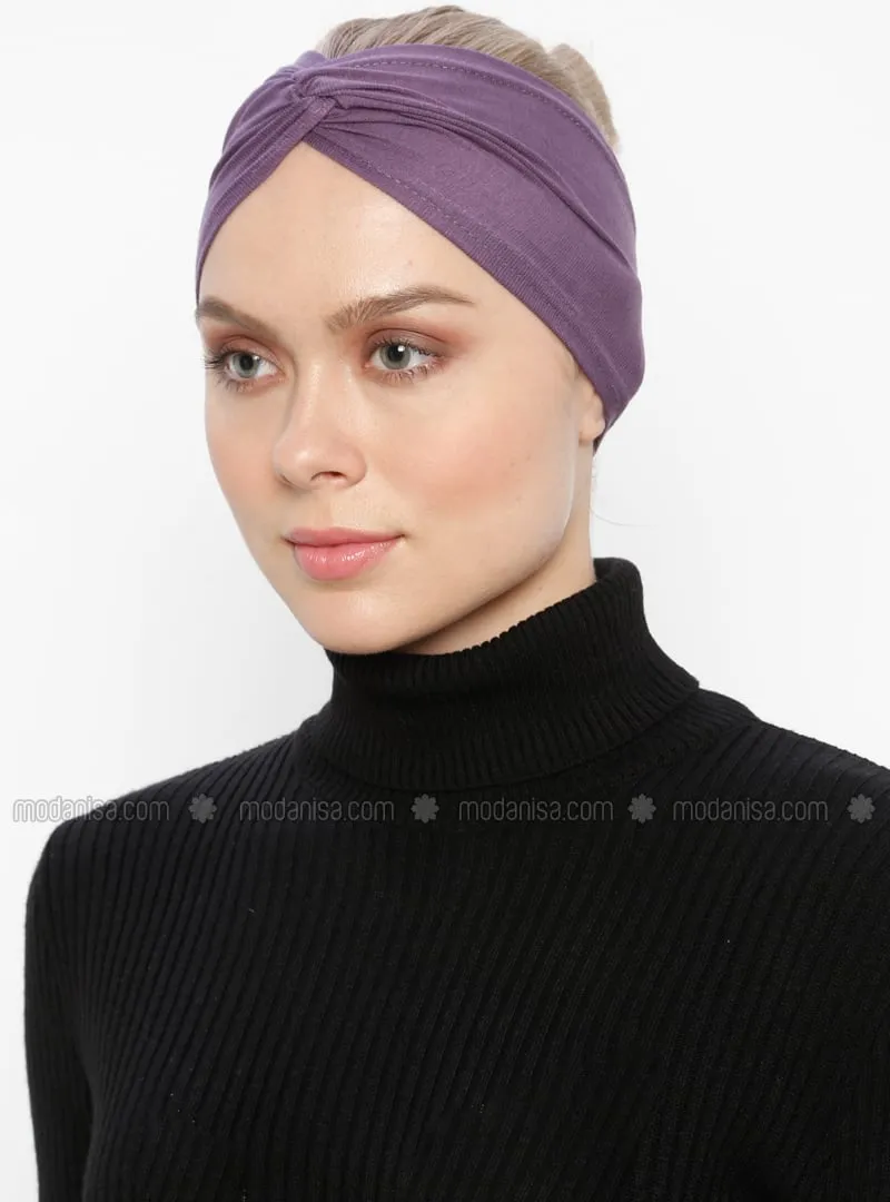 Purple - Simple - Viscose - Bonnet