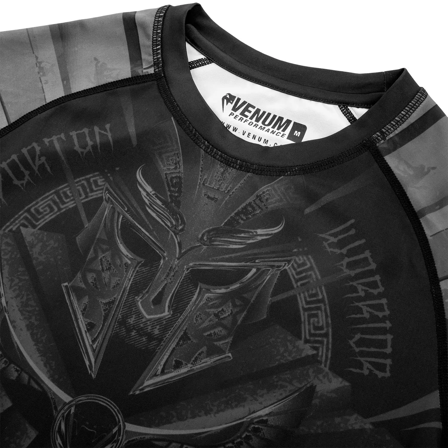 Rashguard Venum Gladiator 3.0 Manches courtes - Noir/Noir - Exclusivité