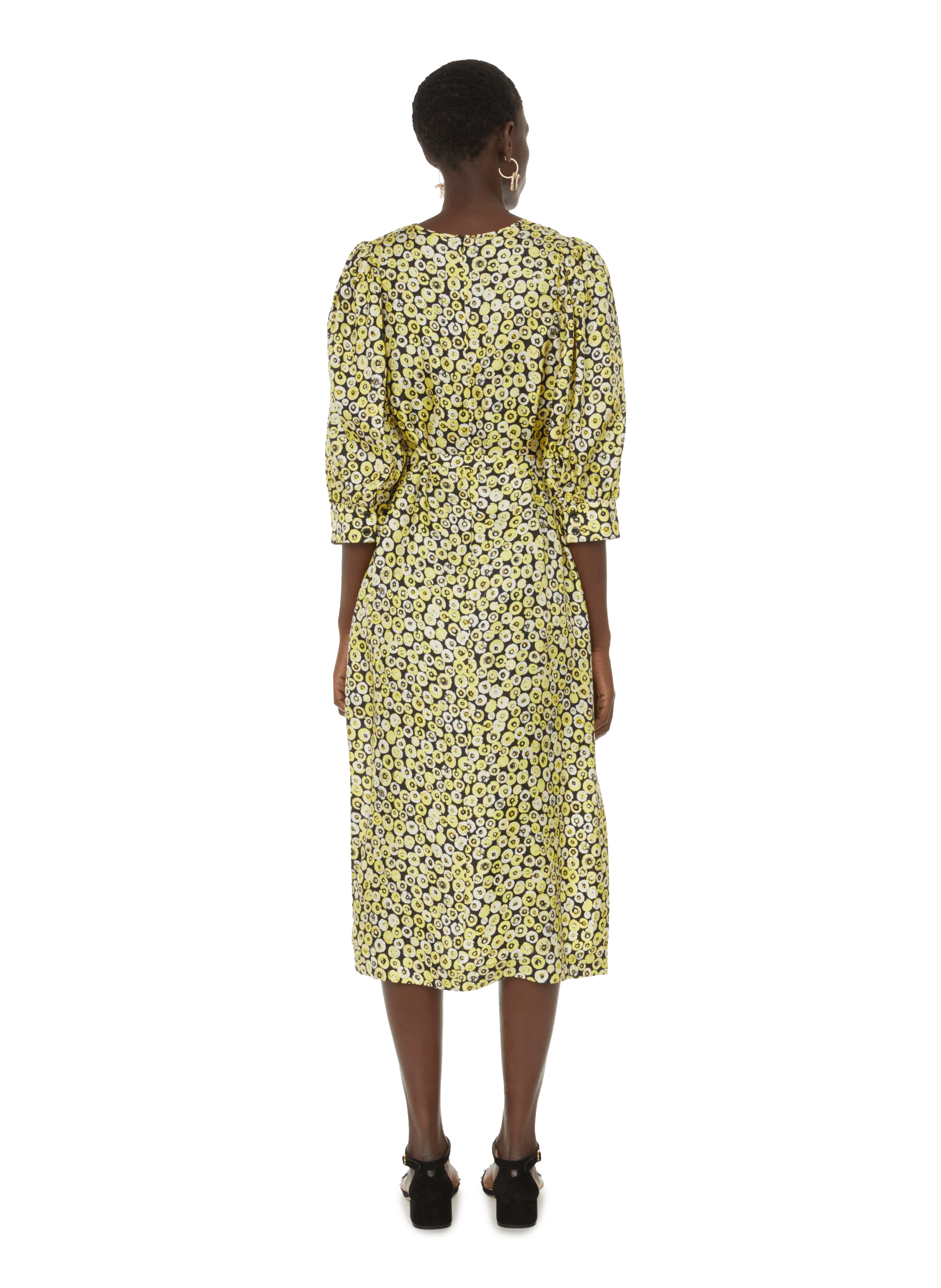 ROBE AMPLE ALYA IMPRIMé DAHLIA EN SOIE - BAUM UND PFERDGARTEN pour FEMME | Printemps