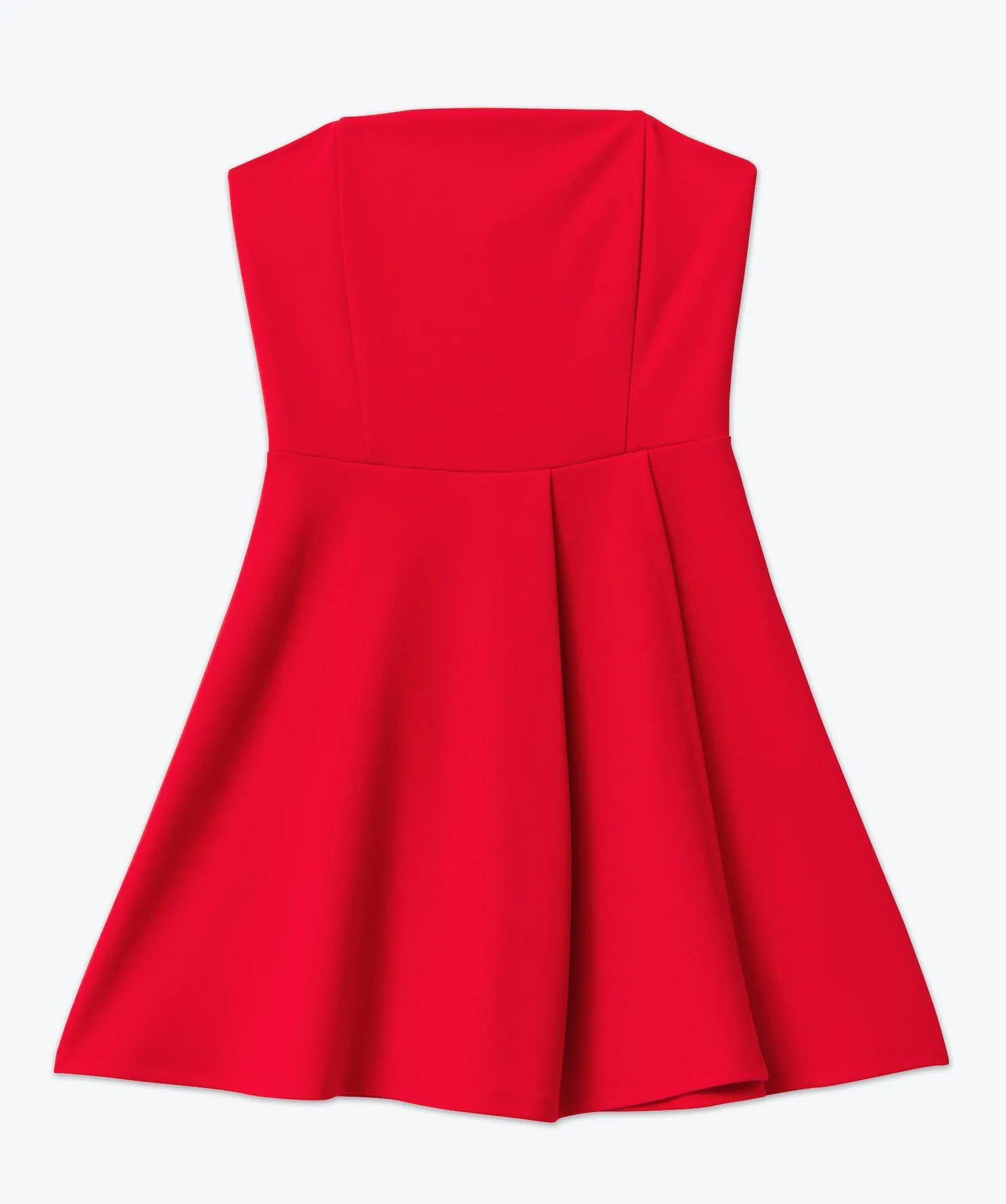 Robe bustier en maille extensible femme rouge