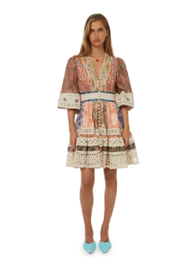 ROBE COURTE EN LIN - ZIMMERMANN pour FEMME | Printemps